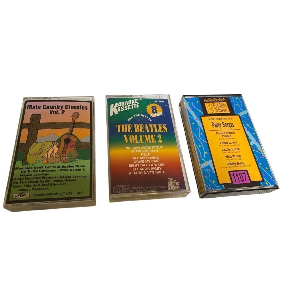 Lot of 3 Cassette Tapes Beatles Volume 2 Country Classics Vol 2 Party Songs